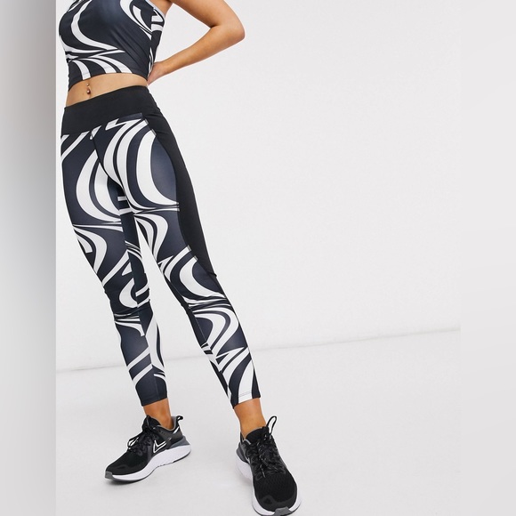 NWT ASOS 4505 high waisted legging in paneled swirl print - Picture 1 of 4
